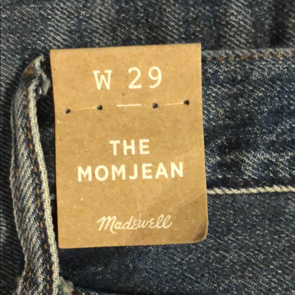 NWT Madewell Mom Jeans as 29